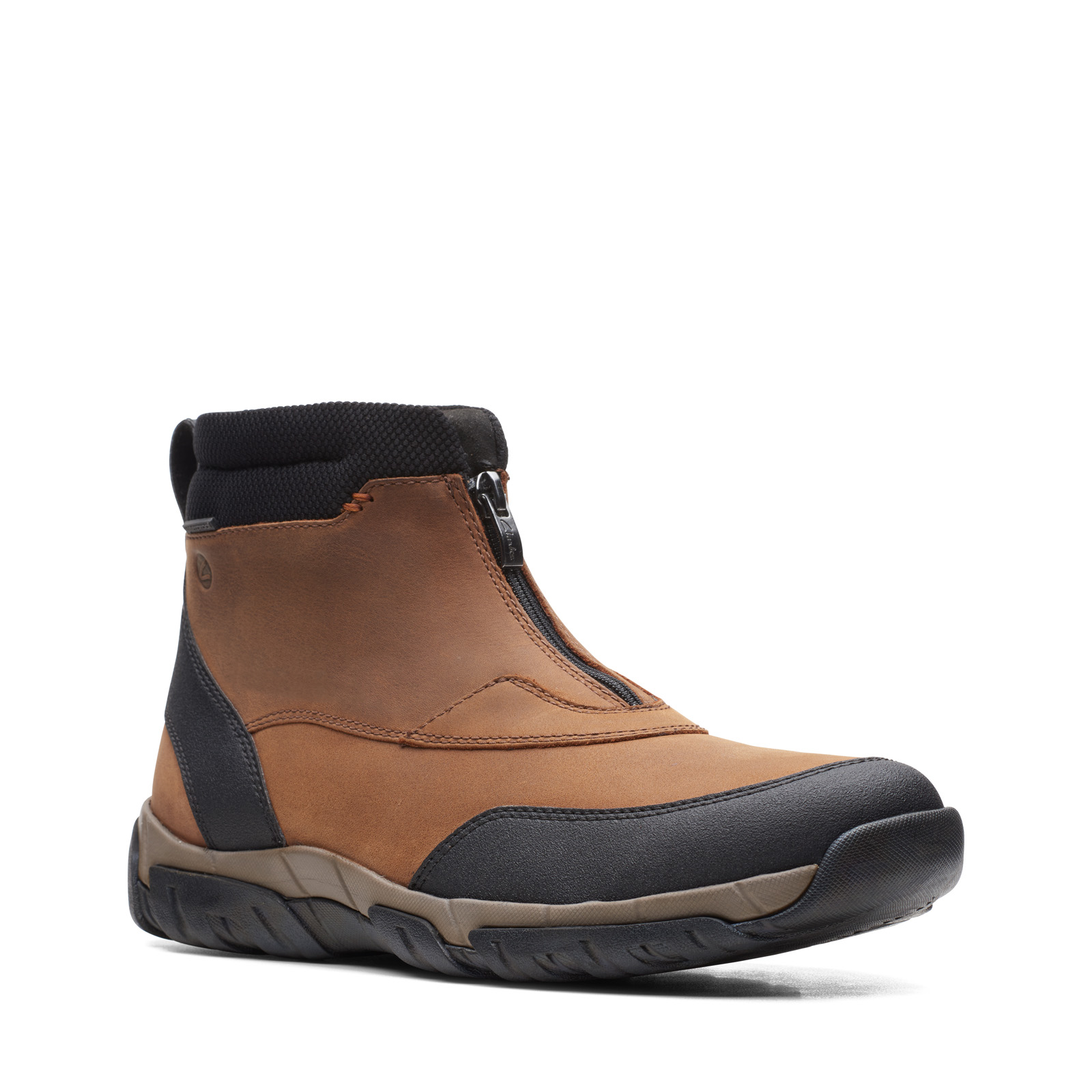 Clarks Grove Zip Waterproof 26162720 Mens Brown Leather Chukkas Boots 8