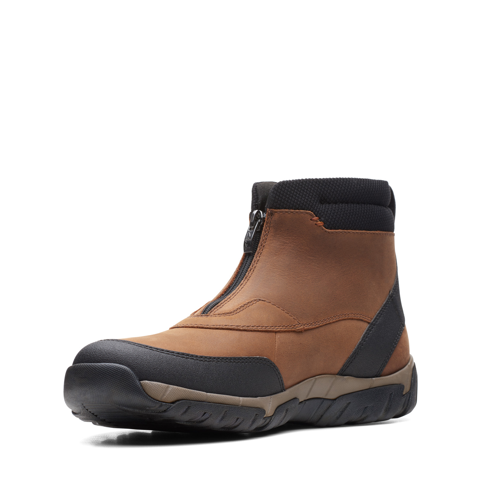Clarks Grove Zip Waterproof 26162720 Mens Brown Leather Chukkas Boots 8 - Bild 4 von 8