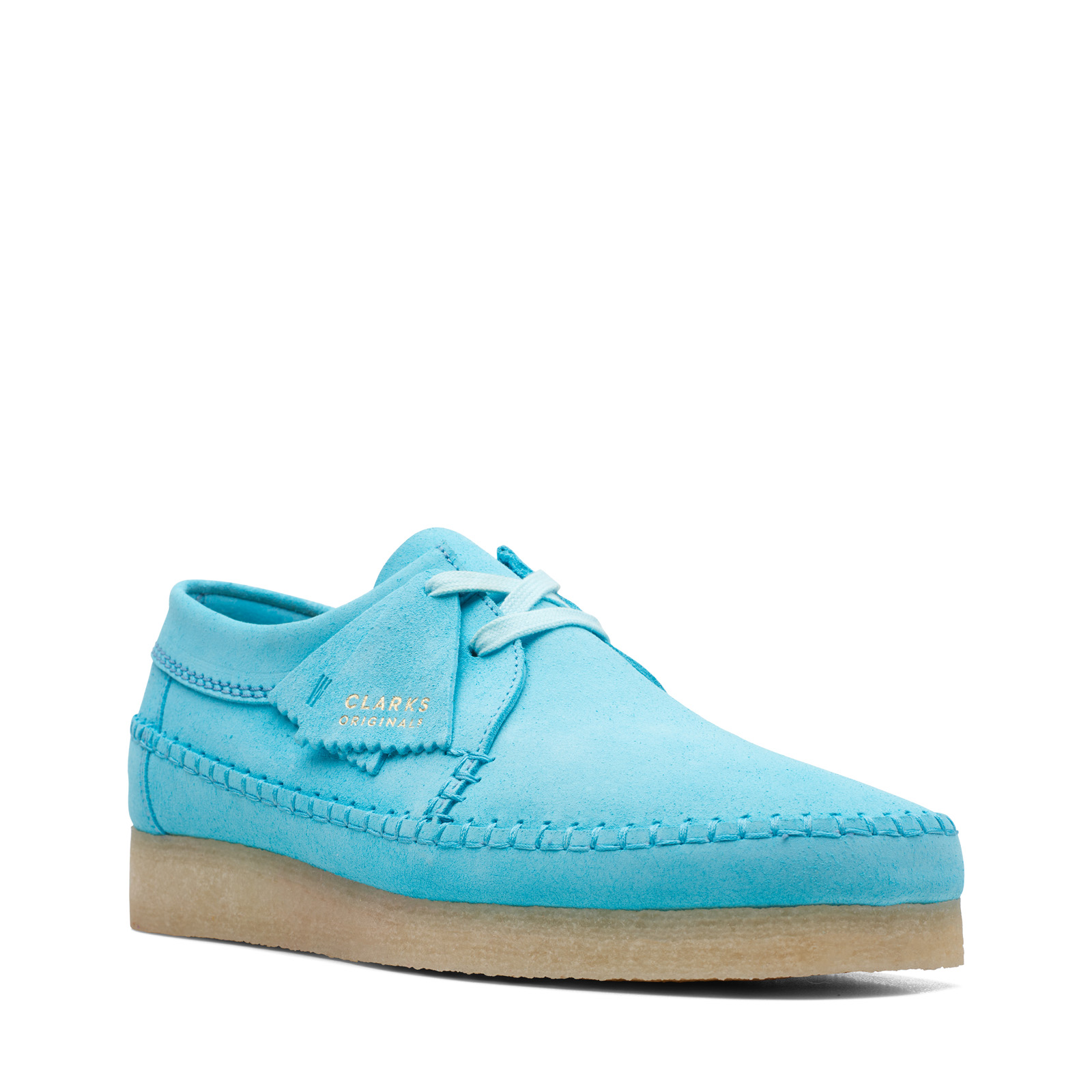 Clarks Original Weaver　shoes Clarks Weaver 26169444 Mens Blue Suede Oxfords & Lace Ups