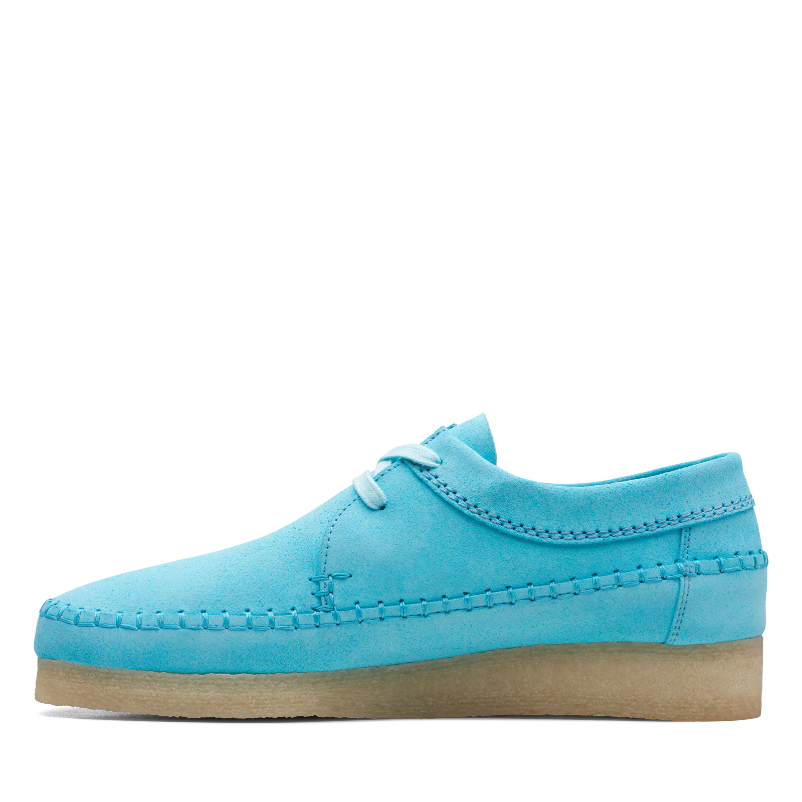 Clarks Weaver 26169444 Mens Blue Suede Oxfords & Lace Ups