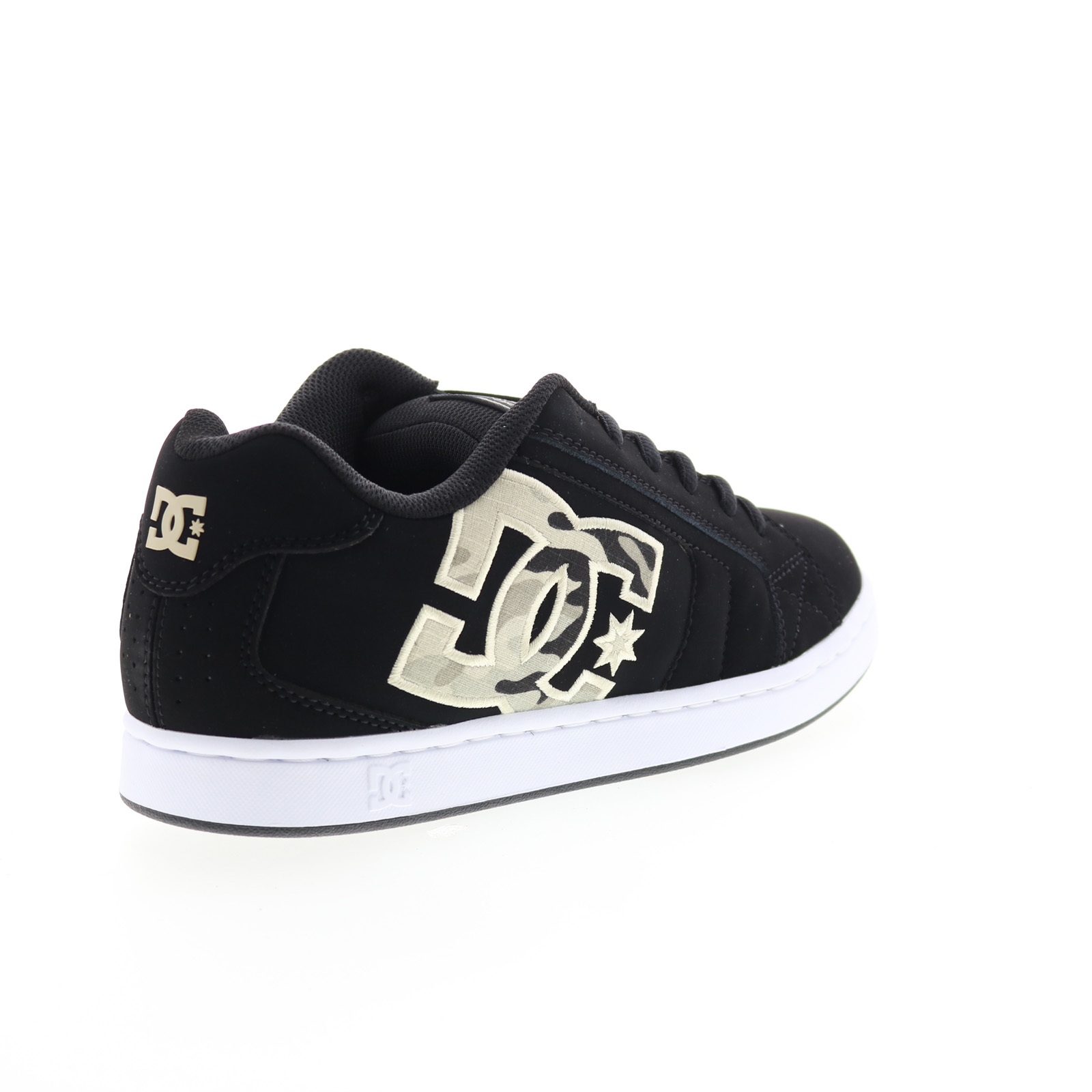 DC Net 302361-BC1 Mens Black Nubuck Lace Up Skate Inspired Sneakers Shoes