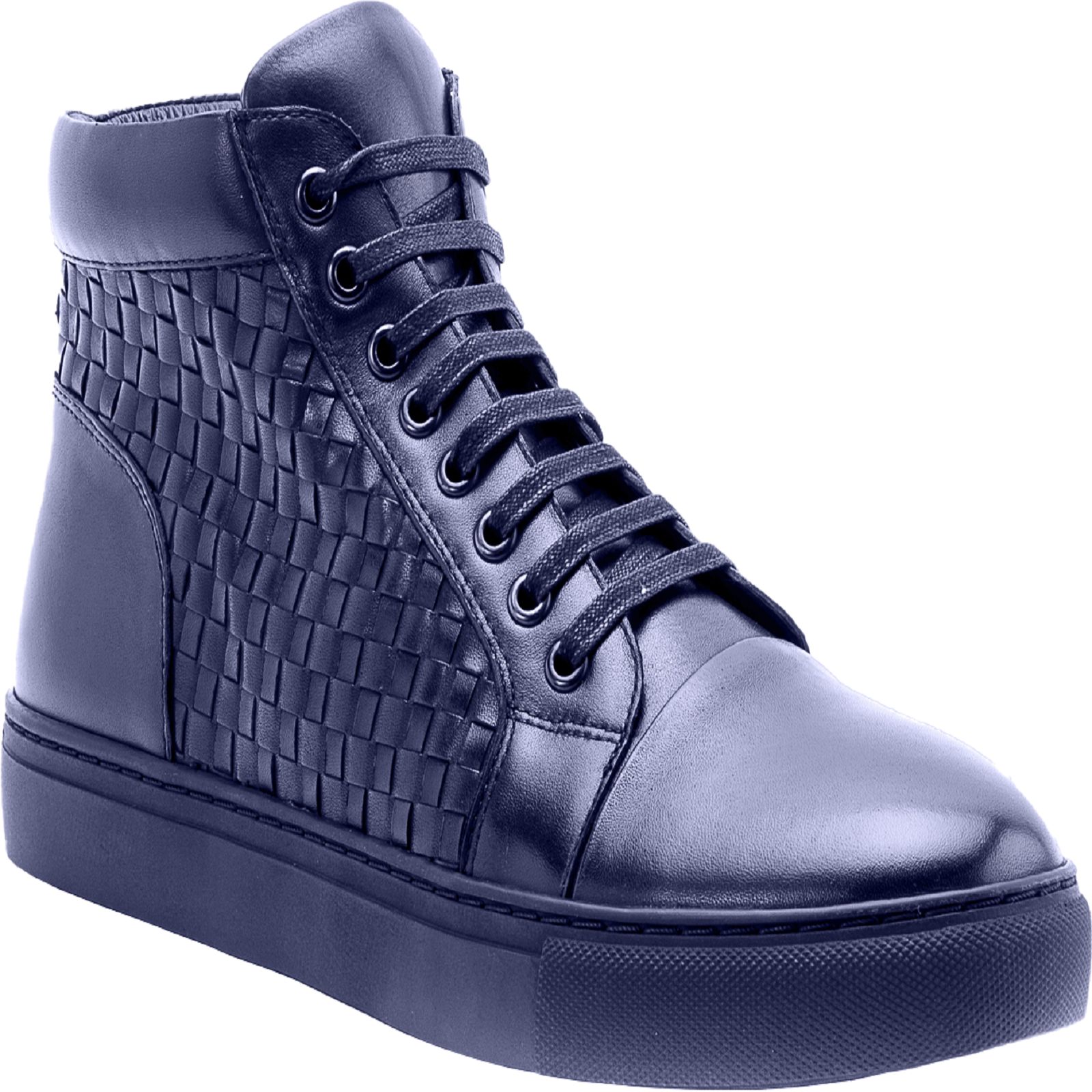 Zanzara Soul ZH804S34 Mens Blue Leather Lace Up Lifestyle Sneakers Shoes
