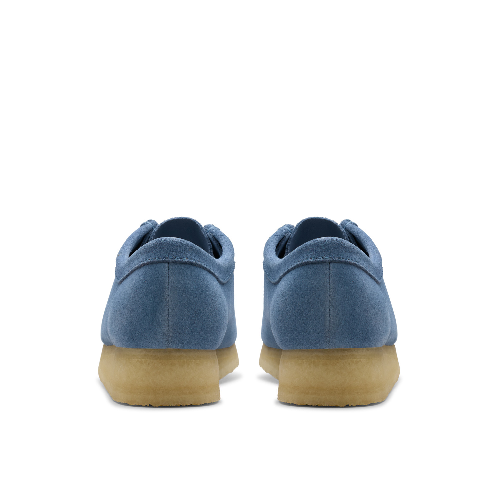 Clarks Wallabee 26179157 Womens Blue Suede Oxfords & Lace Ups