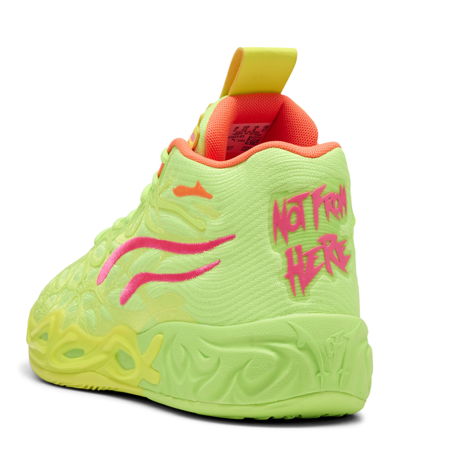 Puma LaMelo Ball MB.04 Gem 31142101 Mens Green Athletic Basketball Shoes - Picture 3 of 8
