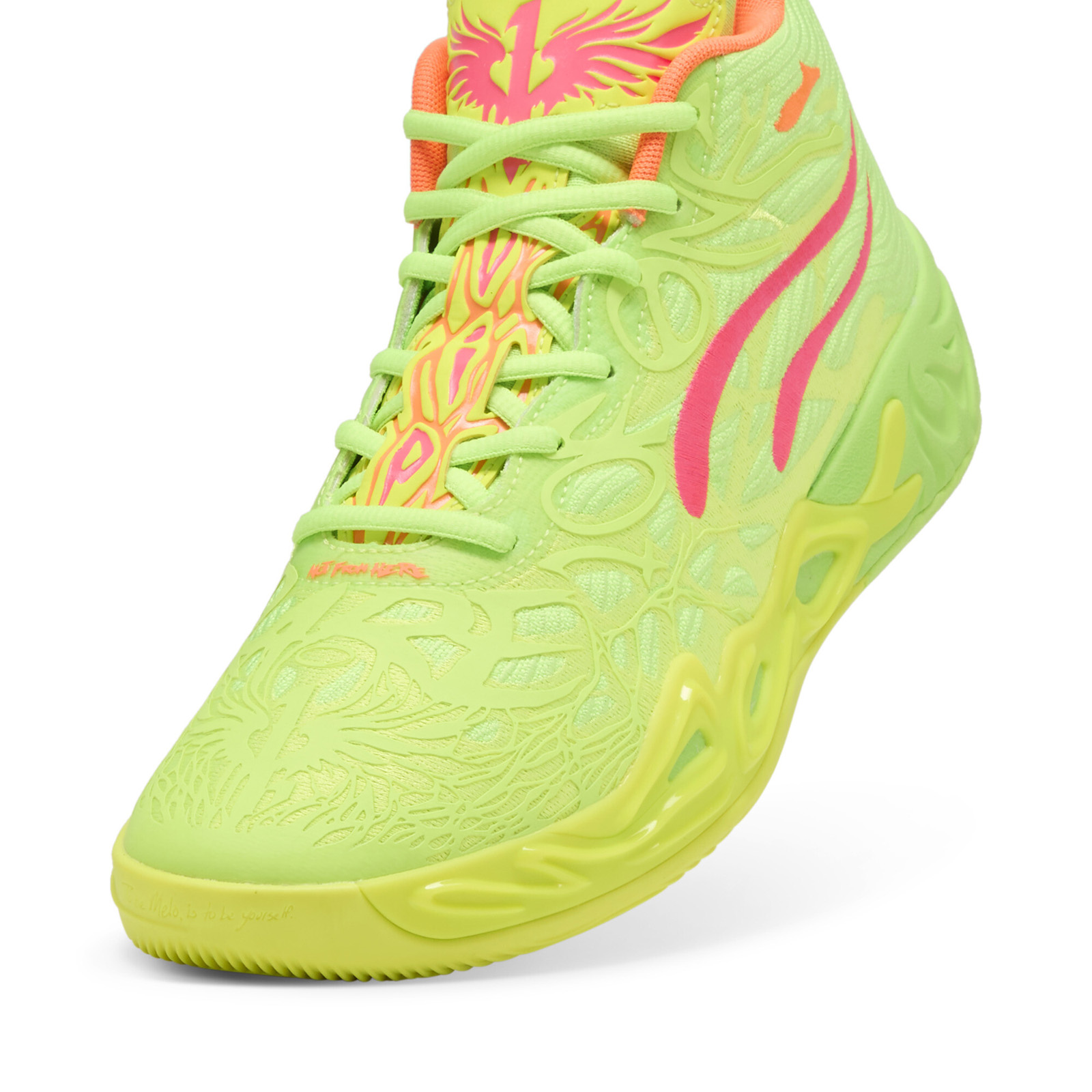 Puma LaMelo Ball MB.04 Gem 31142101 Mens Green Athletic Basketball Shoes - Picture 4 of 8