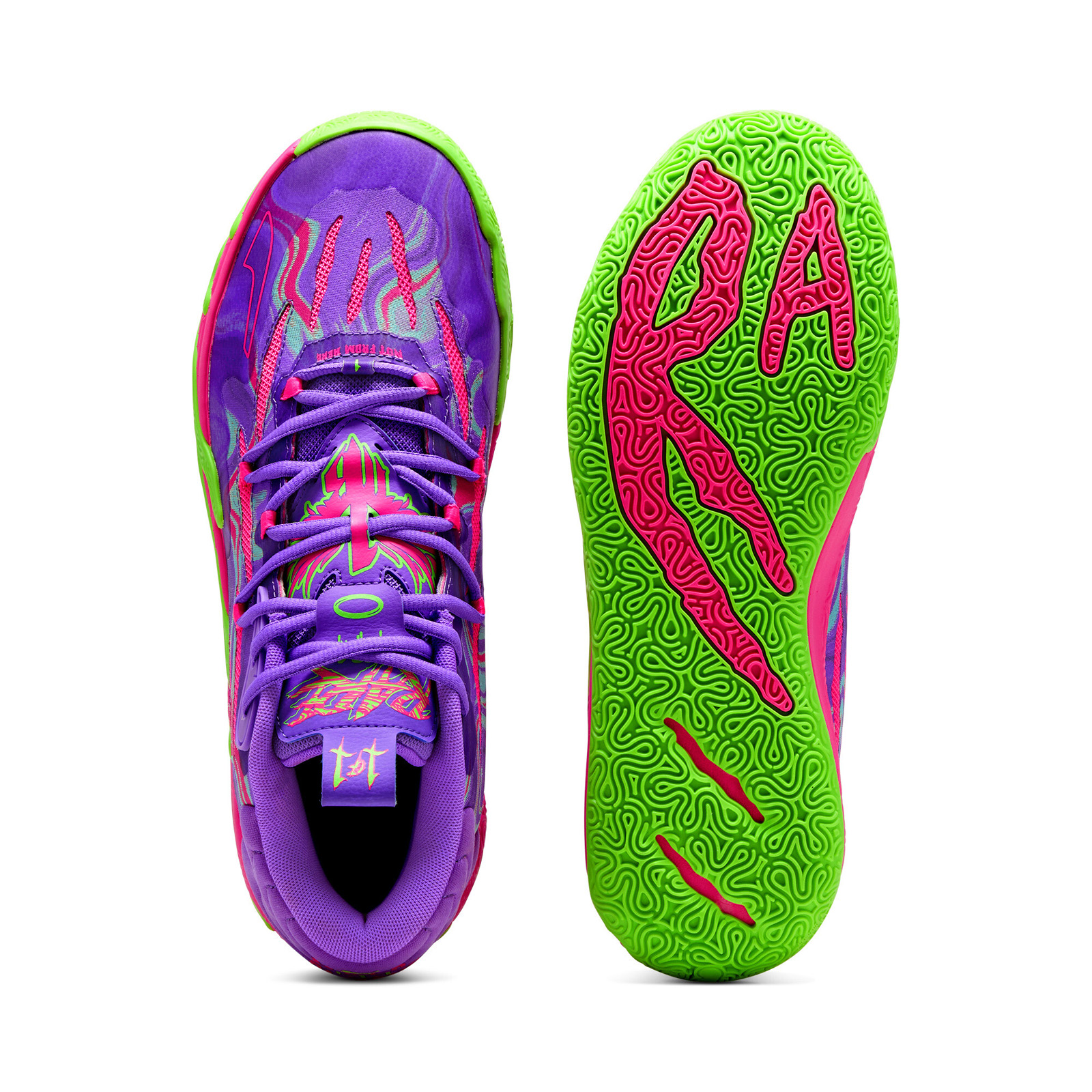 Puma Lamelo Ball MB.03 Toxic 37891601 Mens Purple Athletic