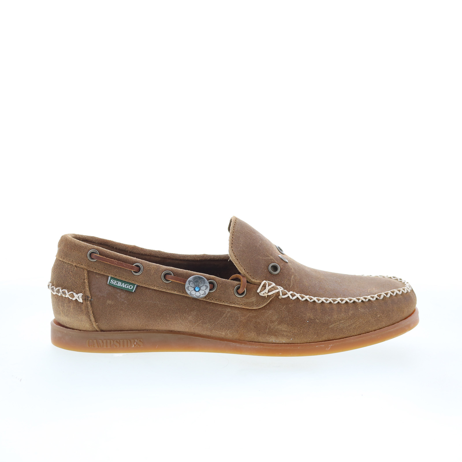 Sebago Scout Waxed Suede Mens Brown Suede Loafers & Slip Ons 