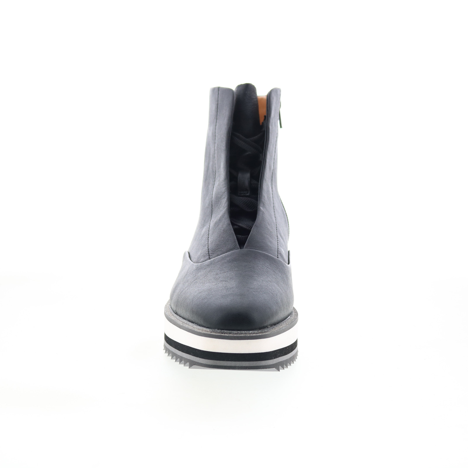 トミー Johnston & Murphy 78-51485 Womens Black Leather Zipper Casual