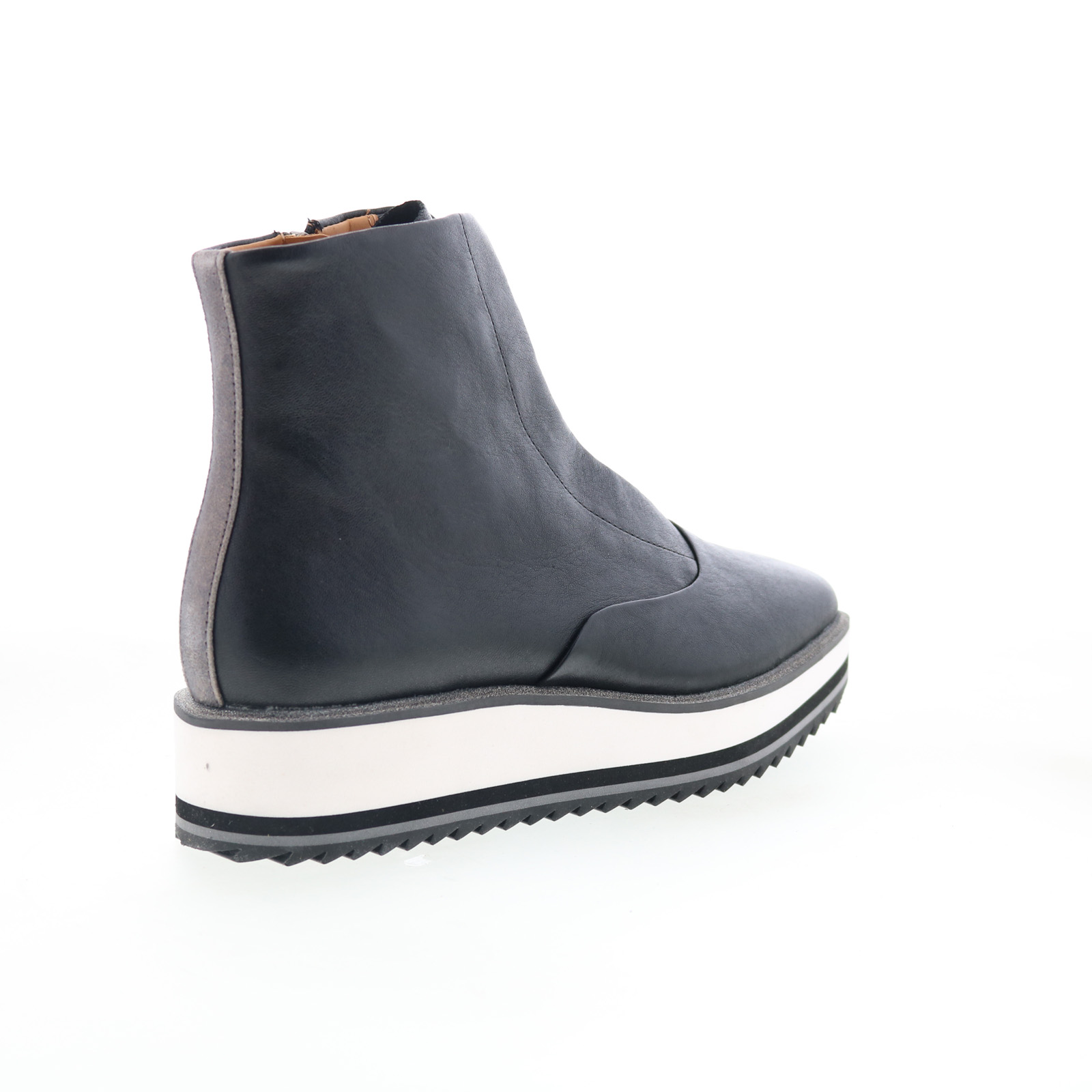 トミー Johnston & Murphy 78-51485 Womens Black Leather Zipper Casual