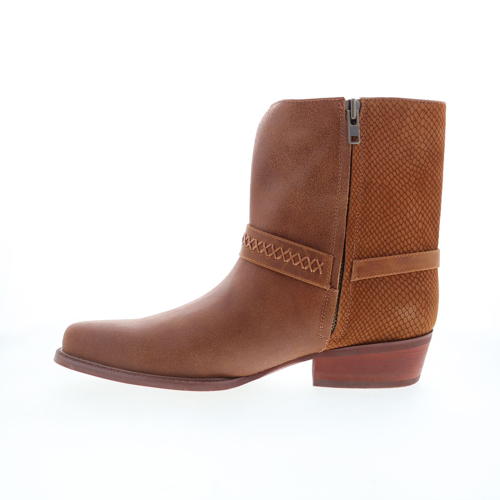 Dingo Butch Cowboy Boots DI-219 Mens Brown Leather Zipper Western Boots - Picture 3 of 8