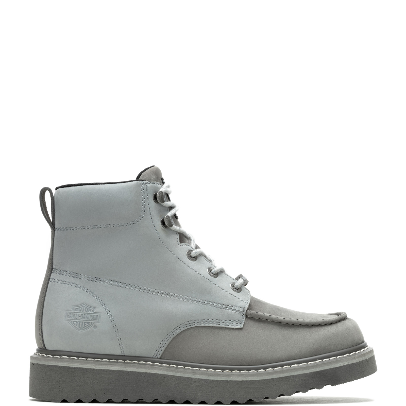 Harley-Davidson Beau D93858 Mens Gray Leather Zipper  display picture 3