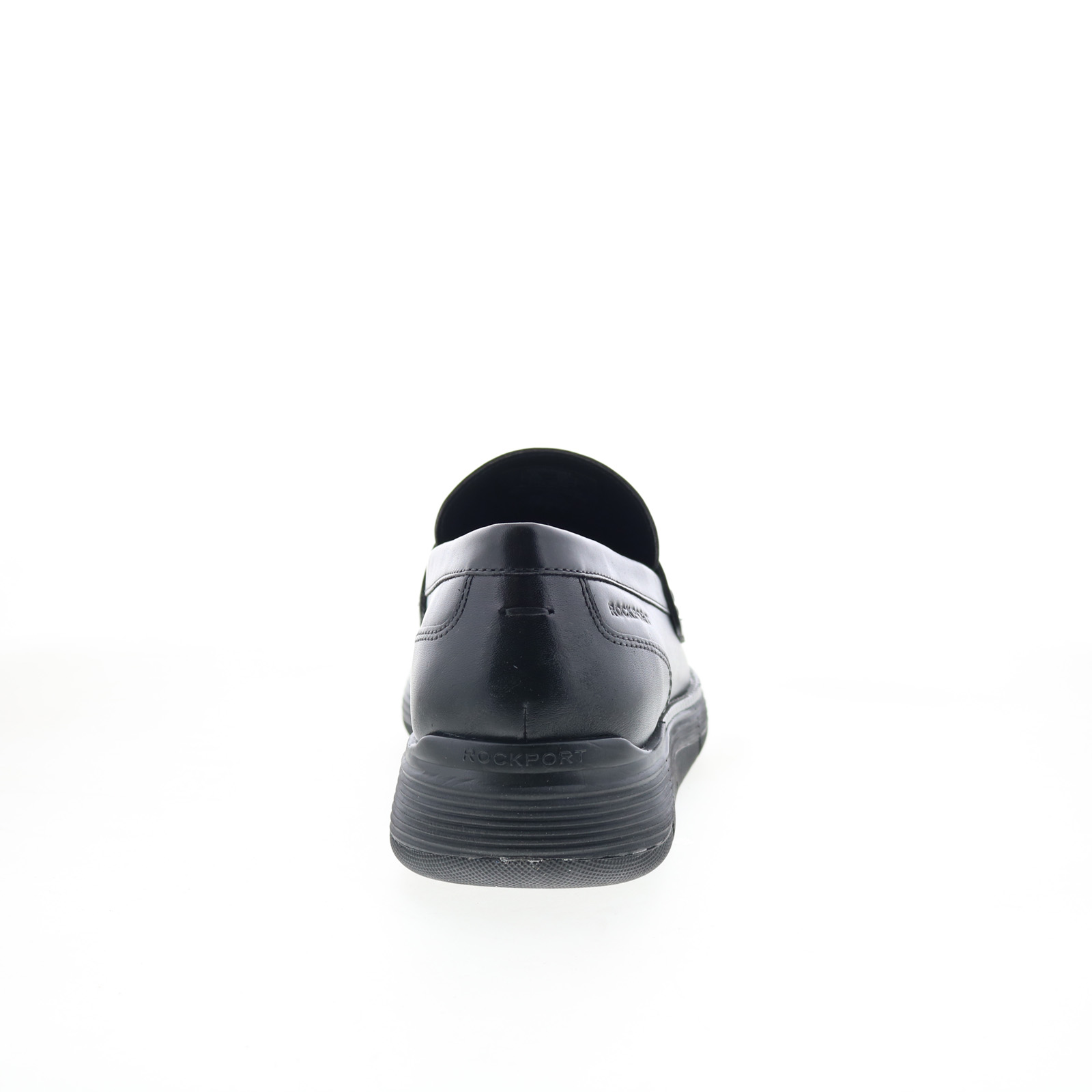 Rockport Liam RMLIAM Mens Black Wide Leather Loafers & Slip  display picture 1
