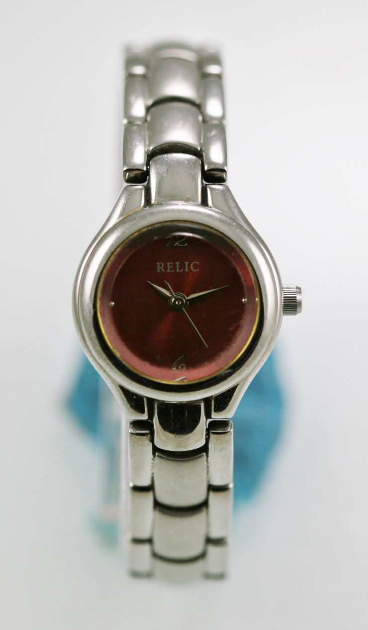 Relic Watch Womens Stainless Steel Silver 30m Water Resist Battery Copper Quartz eBay