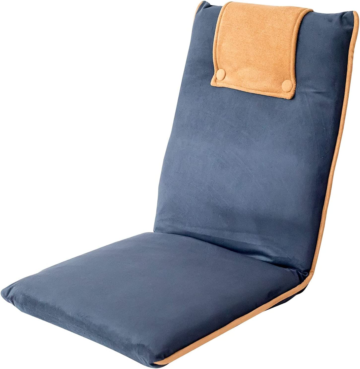 W/ Back Support Adjustable Lumbar, Blue & Beige-