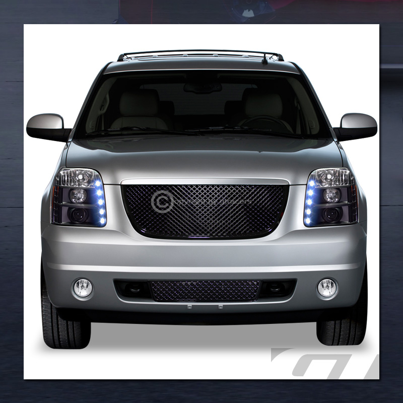 For 20072014 Yukon Denali Xl Black Luxury Mesh Front Lower Bumper