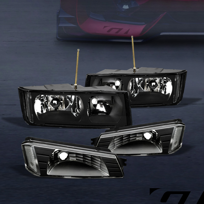 For 20022006 Avalanche Body Cladding Black Headlights Signal Bumper