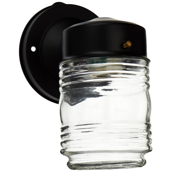 Designers Fountain 2061BK Budget Cast Aluminum Jelly Jar Outdoor Light