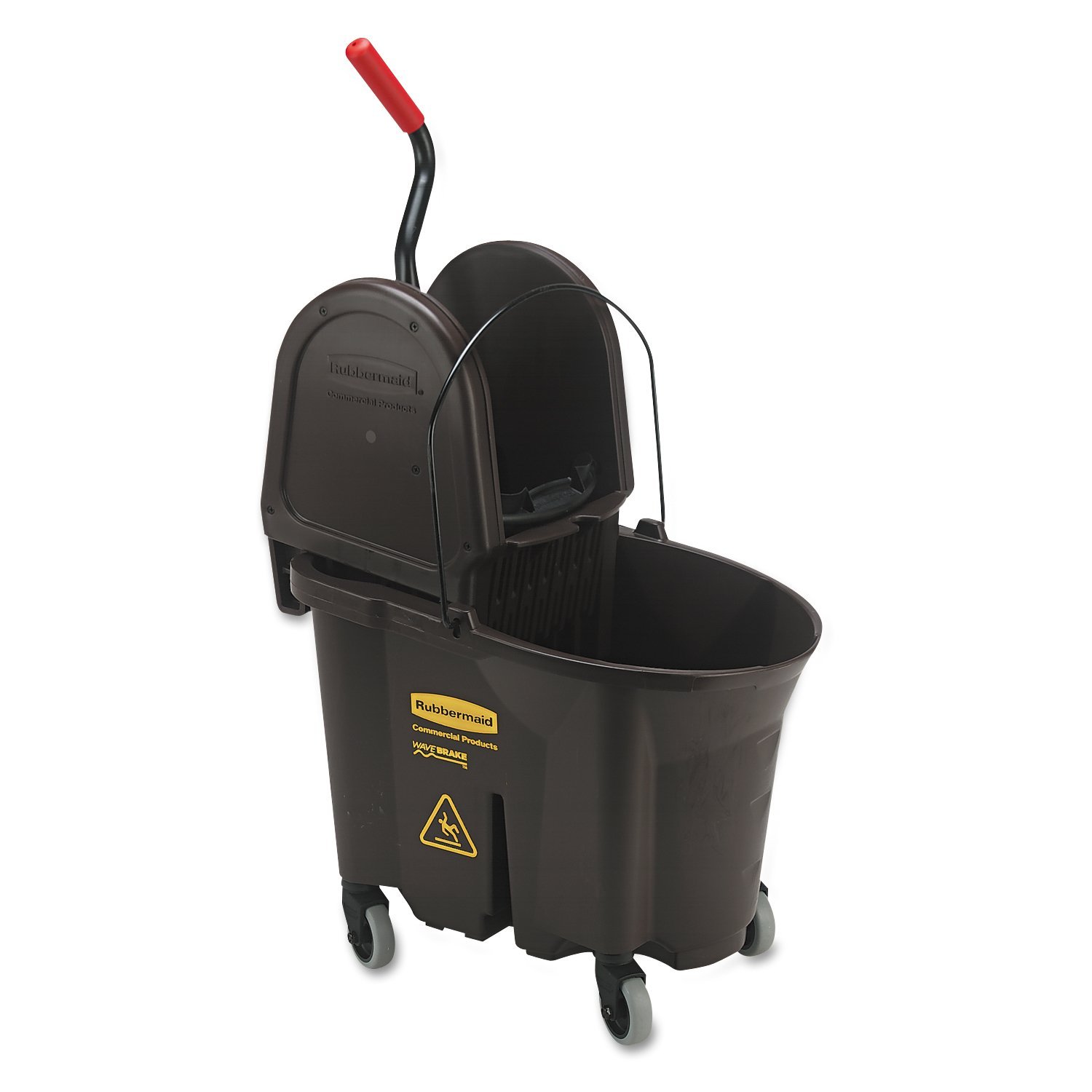 Rubbermaid WaveBrake HighPerformance Down Press Combo Mop Bucket,Brown