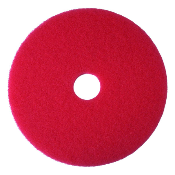 83952 3M Red Buffer Pad 5100, 20" Floor Buffer, Machine Use (Case of 5