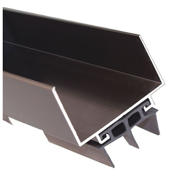 Pemko WrapAround Door Shoe w/ Vinyl Insert, Aluminum Bronze, 36" W x 1