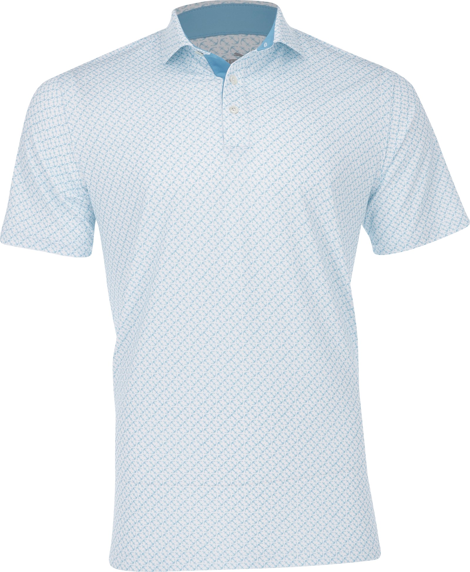 Camisa Puma Mattr Anchors blanca brillante/azul agua para hombre XXL