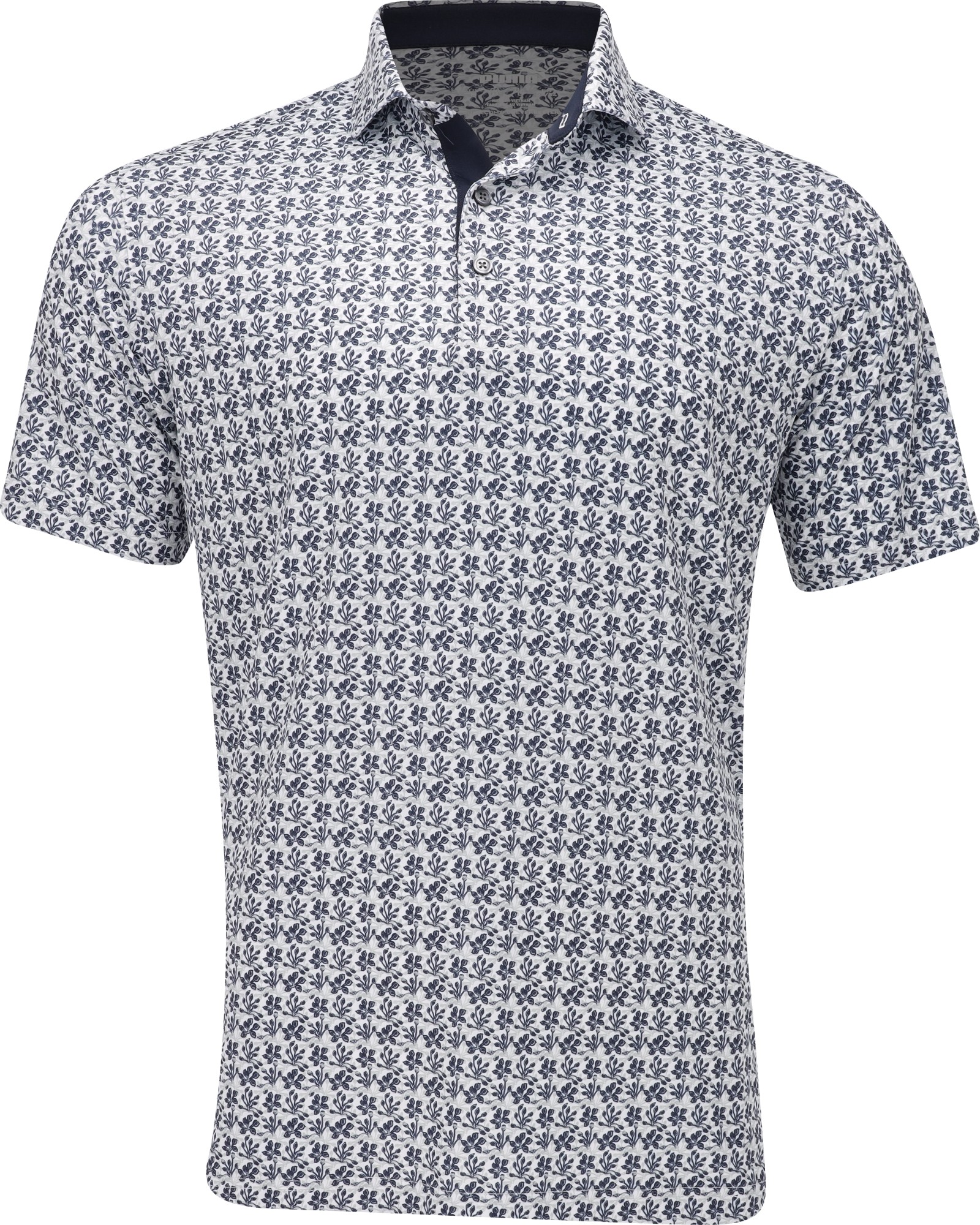 Camisa Puma MATTR Essex blanca brillante/azul marino profundo para hombre - Imagen 1 de 9
