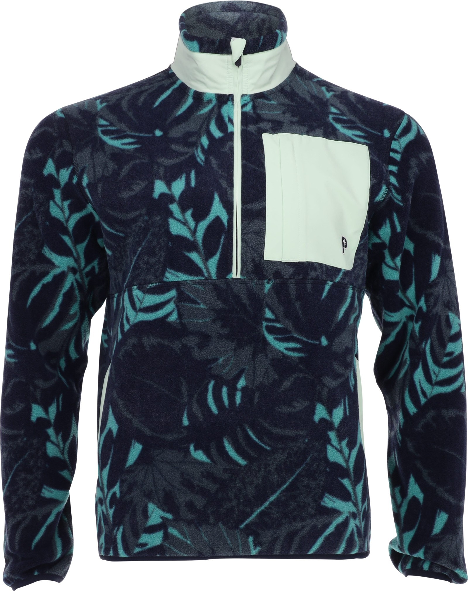 Ropa exterior Puma PUMA X PTC media cremallera palma polar azul marino profundo/verde brillante para hombre - Imagen 1 de 21