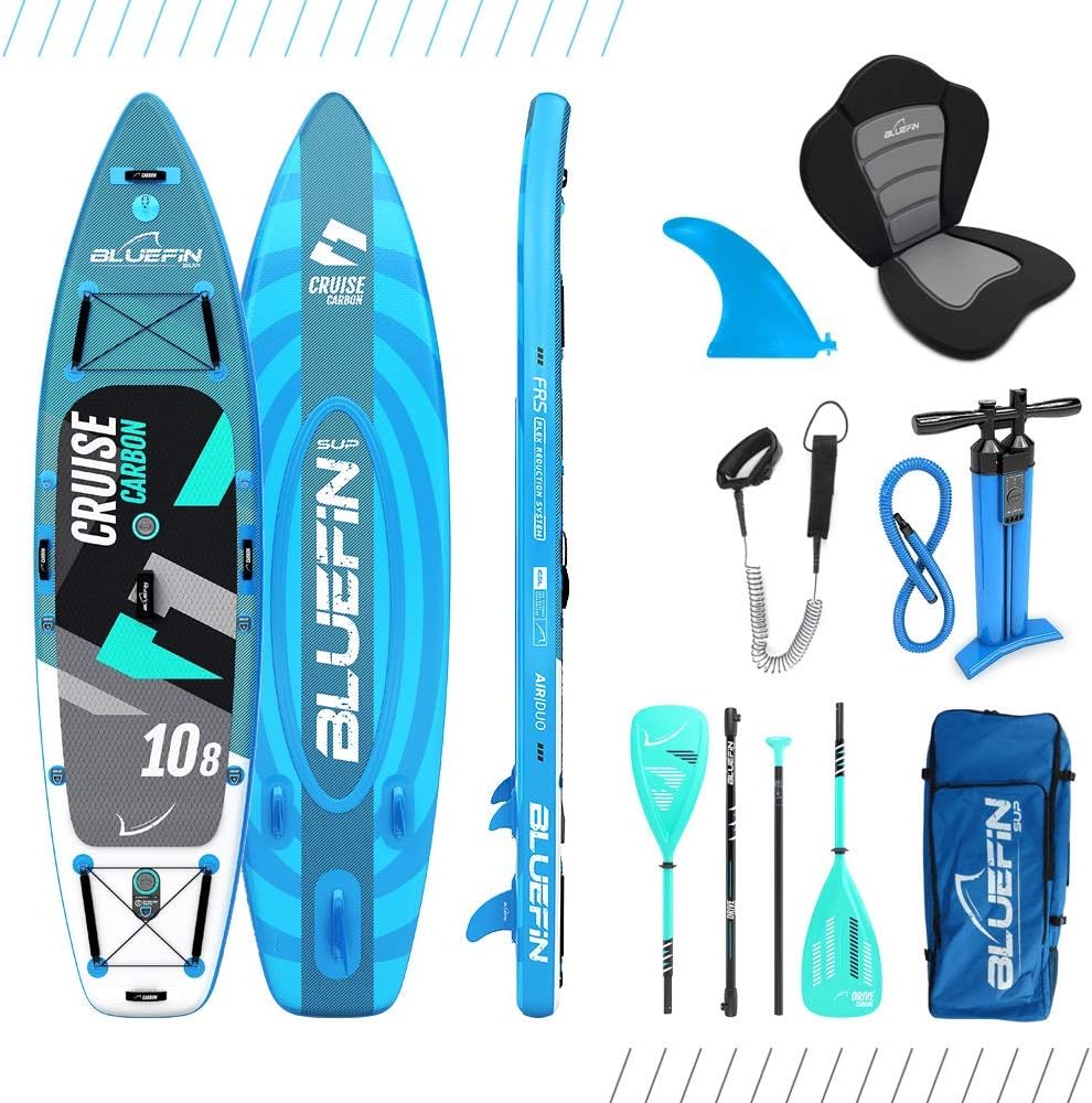 Bluefin Inflatable Stand Up Paddle Board/Kayak Conversion, Cruise Carbon, 10'8