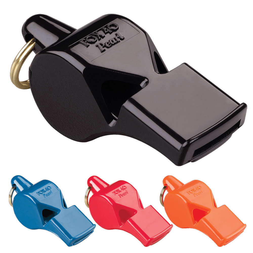 Fox 40 Sharx pealess Sifflet avec Breakaway Lanyard-Orange//Bleu