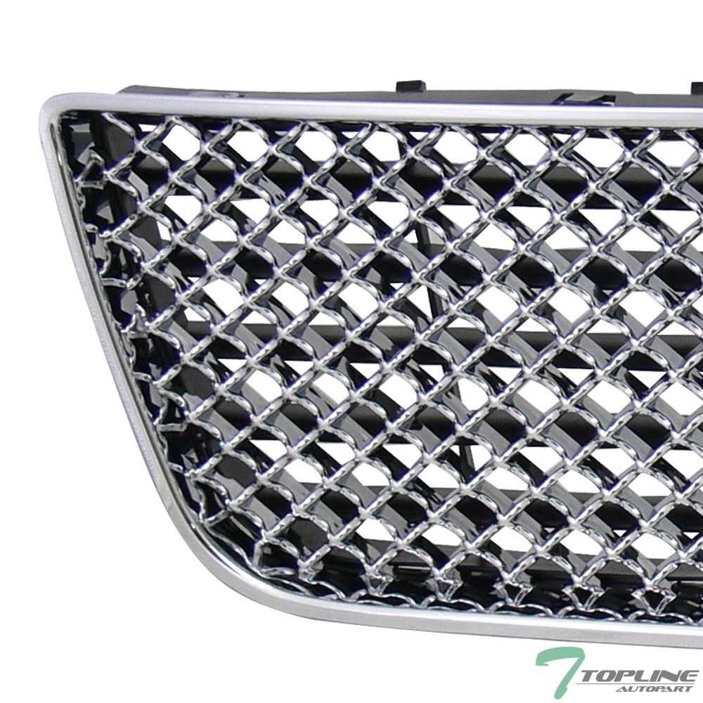 Mesh Style Front Upper Grille For Chevy Impala 2006-2016 & Impala Limited – Black ABS