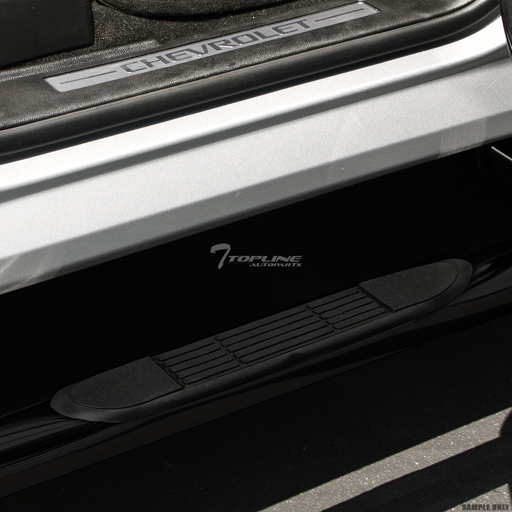Topline Autopart 4 Oval Black Side Step Nerf Bars Rail Running Boards For 04-08 F150 Regular Standard Cab