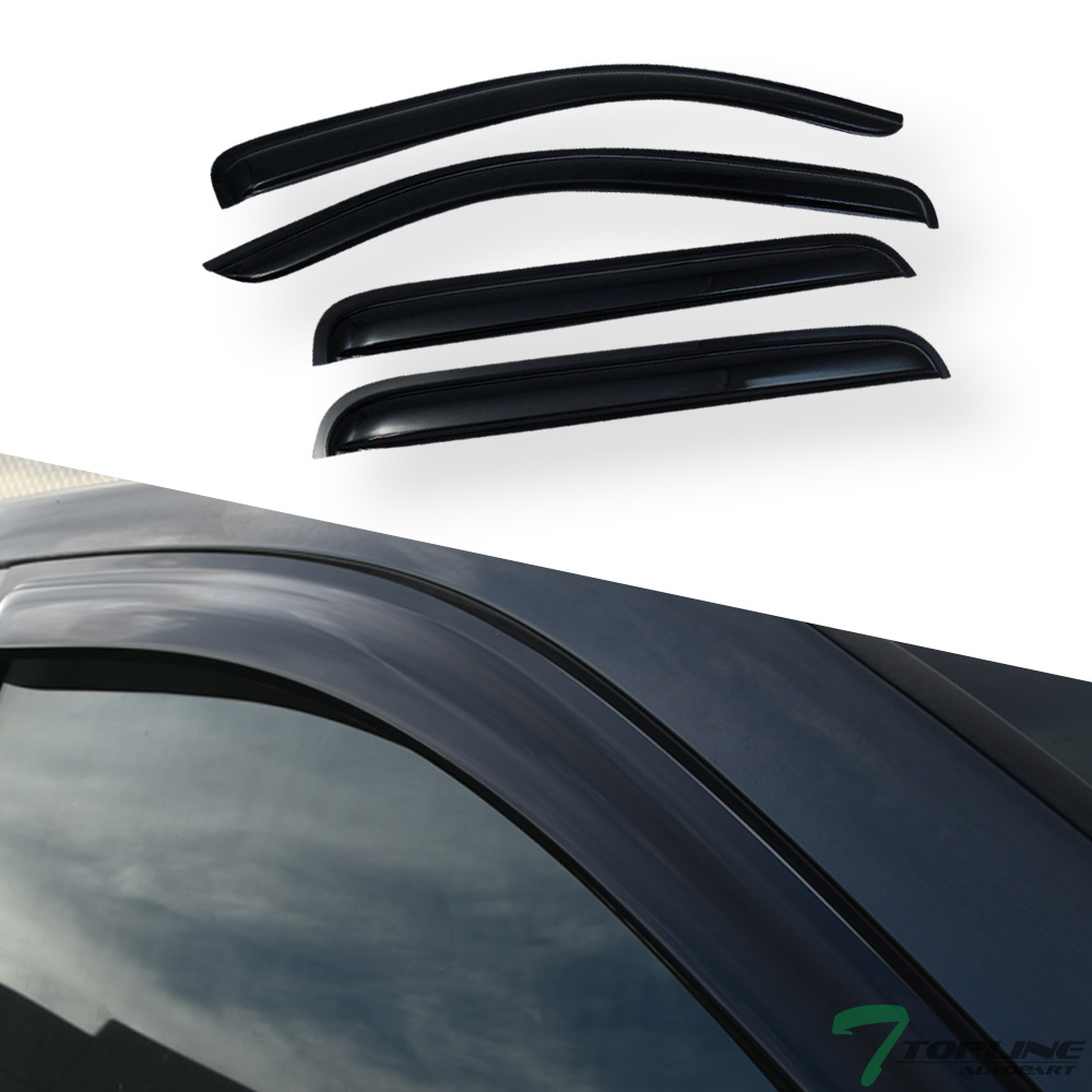 thumbnail image 2 of EOS In-Channel Side Window Visors Rain Guards For 05-15 Toyota Tacoma Crew Cab 2 of 5