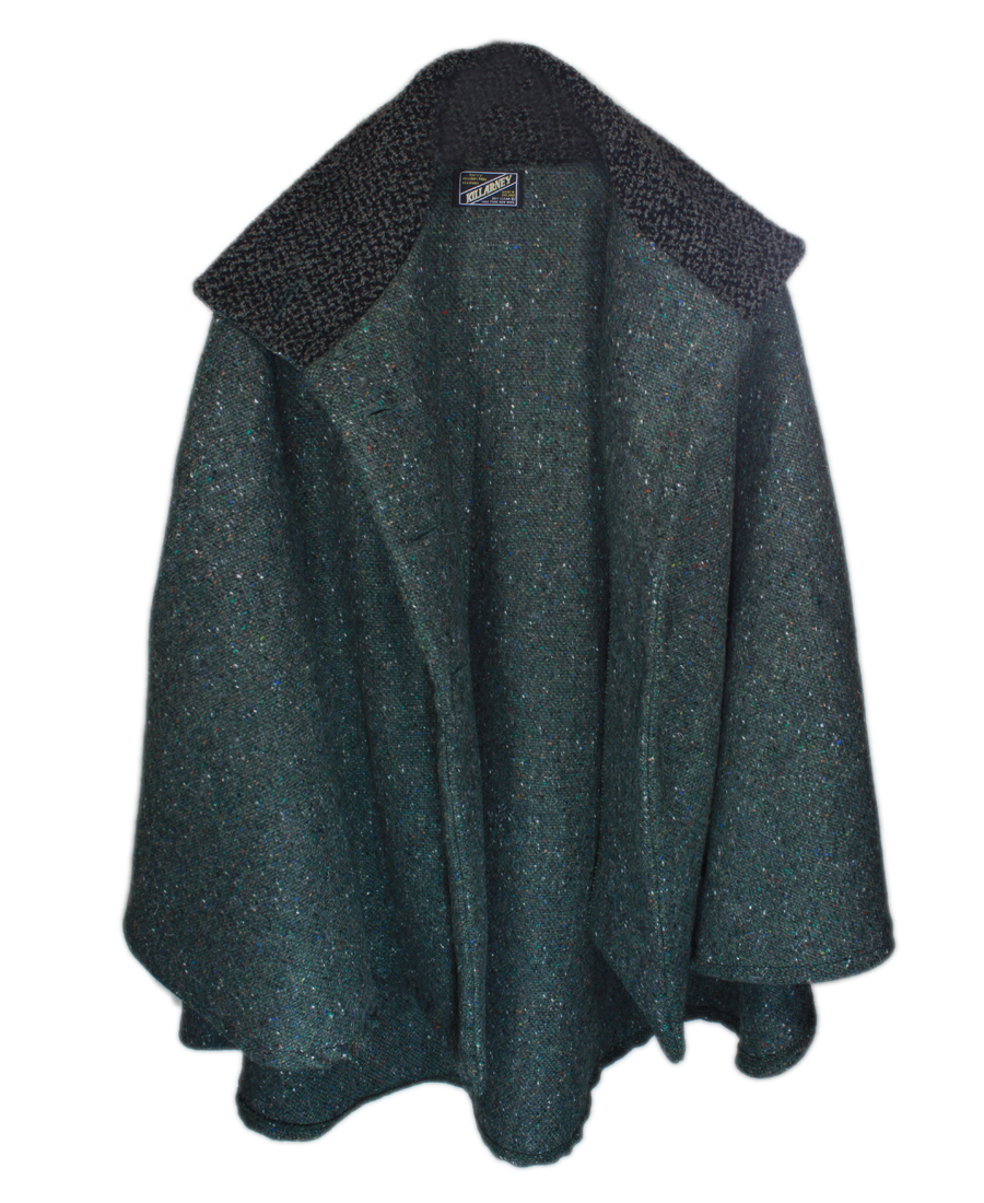 New Irish Tweed Cape Cropped 100/% Warm Wool Irish Made