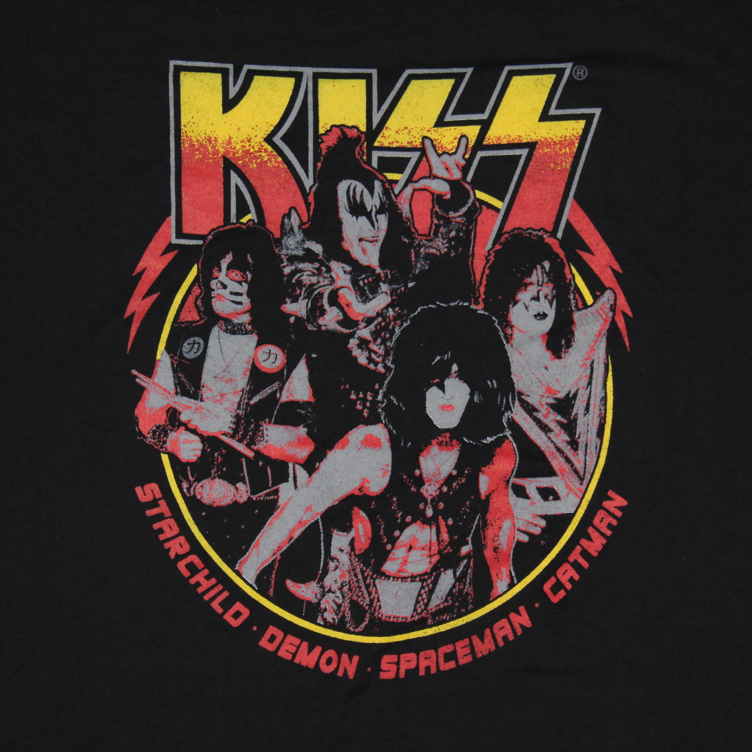 KISS Men's Starchild Demon Spaceman Catman Adult Short Sleeve T-Shirt - Picture 7 of 14