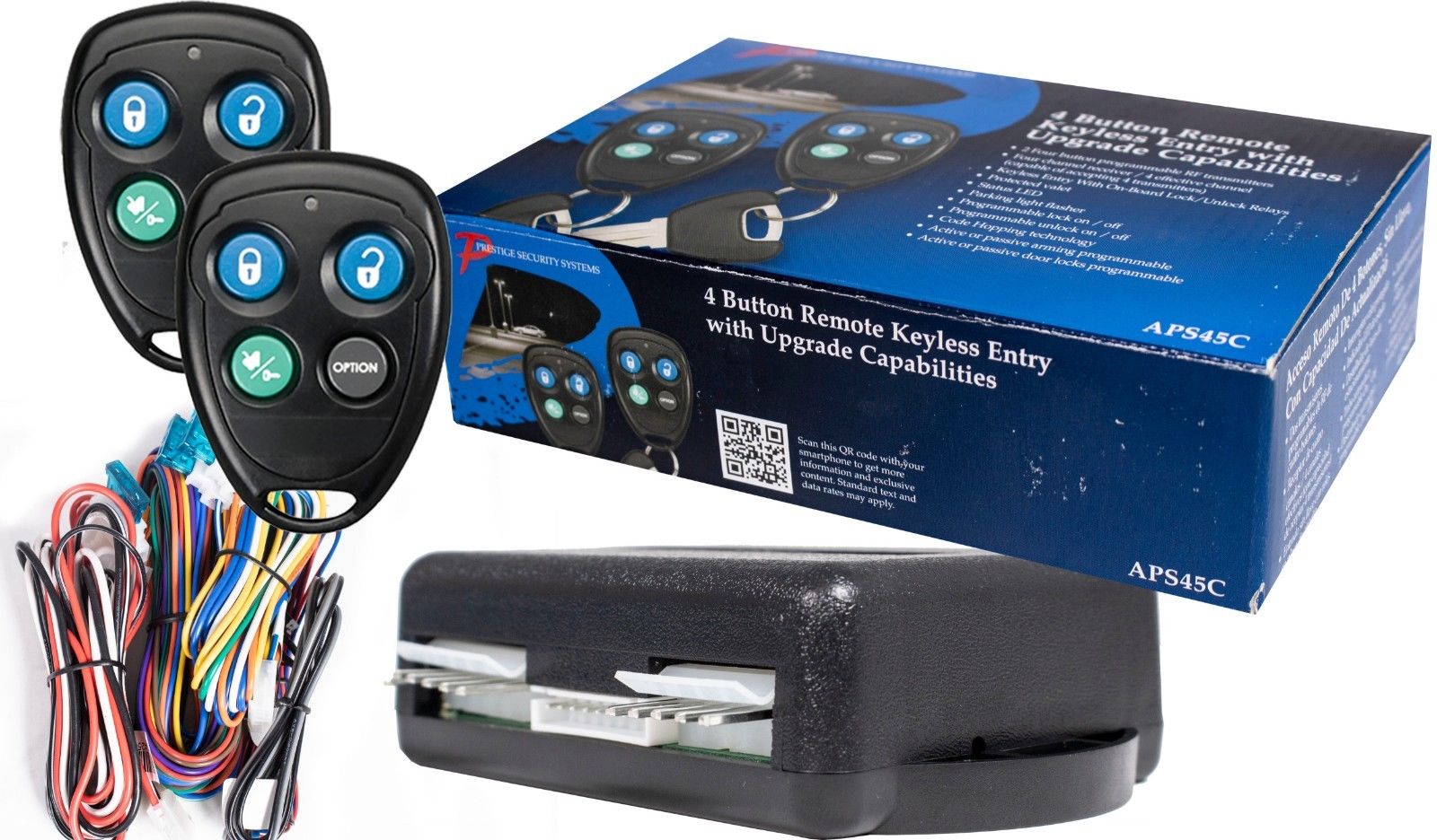 Prestige APS45C Car Auto Vehicle Keyless Entry System with 500 feet