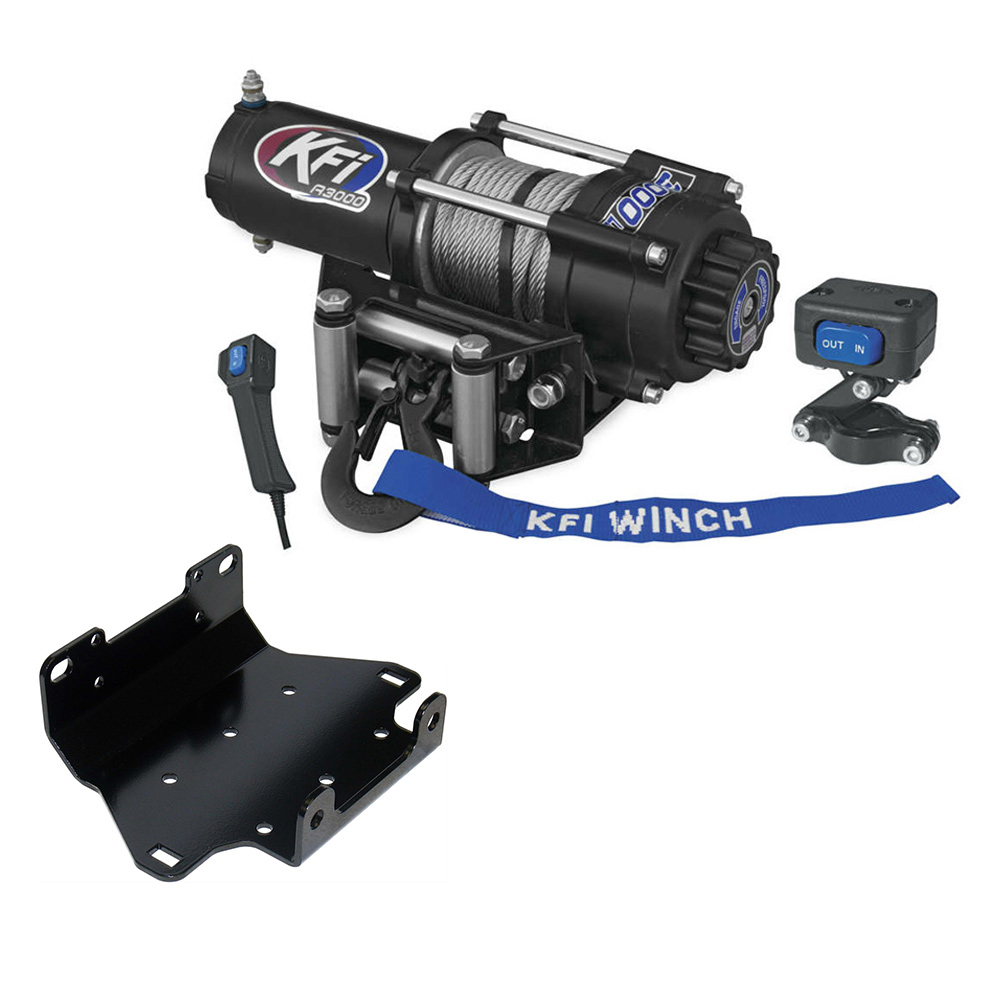 3000 lb KFI Winch Combo Yamaha Grizzly 700 2007-2015 Grizzly 550 2009-2014