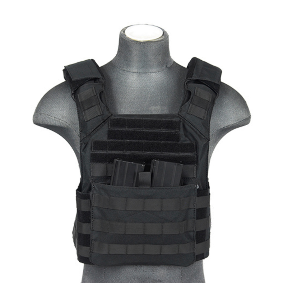 Lancer Tactical SAPC Plate Carrier w/Dual Inner Mag Pouch Shoulder Pads
