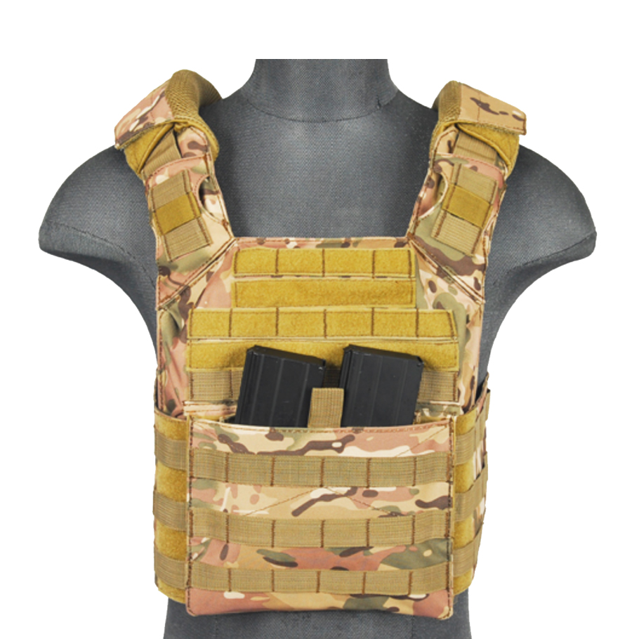 Lancer Tactical SAPC Plate Carrier w/Dual Inner Mag Pouch Shoulder Pads