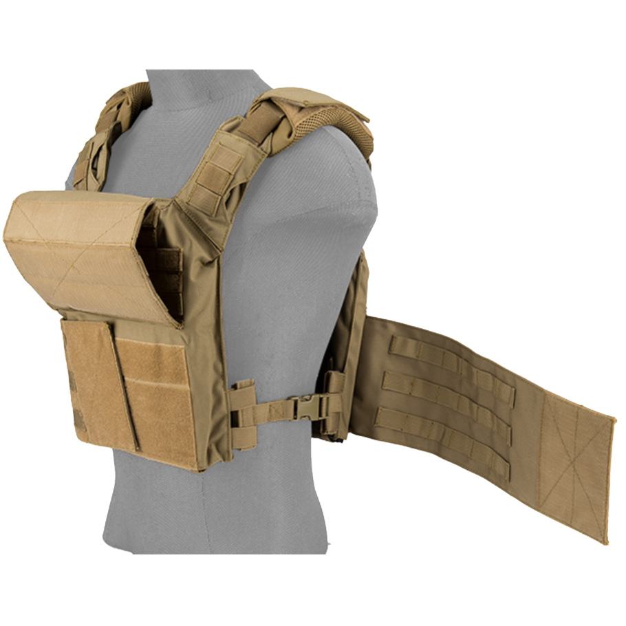 Lancer Tactical SAPC Plate Carrier w/Dual Inner Mag Pouch Shoulder Pads