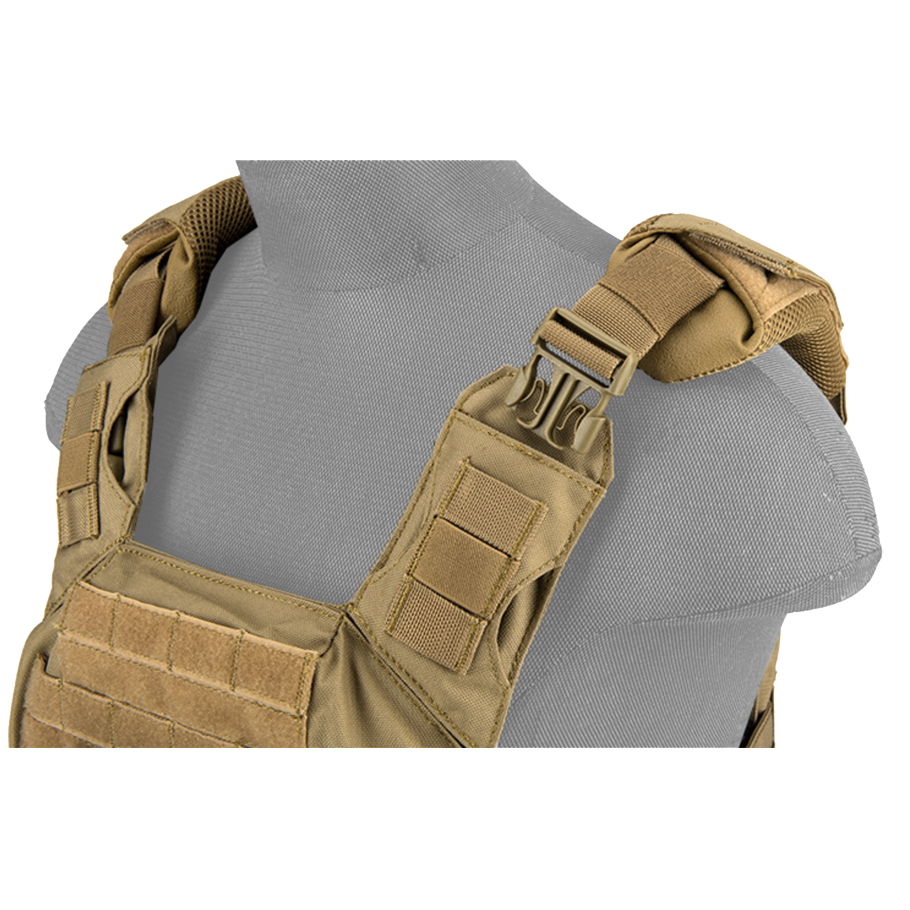 Lancer Tactical SAPC Plate Carrier w/Dual Inner Mag Pouch Shoulder Pads