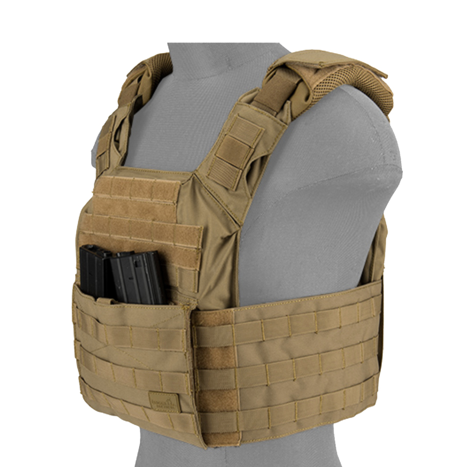 Lancer Tactical SAPC Plate Carrier w/Dual Inner Mag Pouch Shoulder Pads