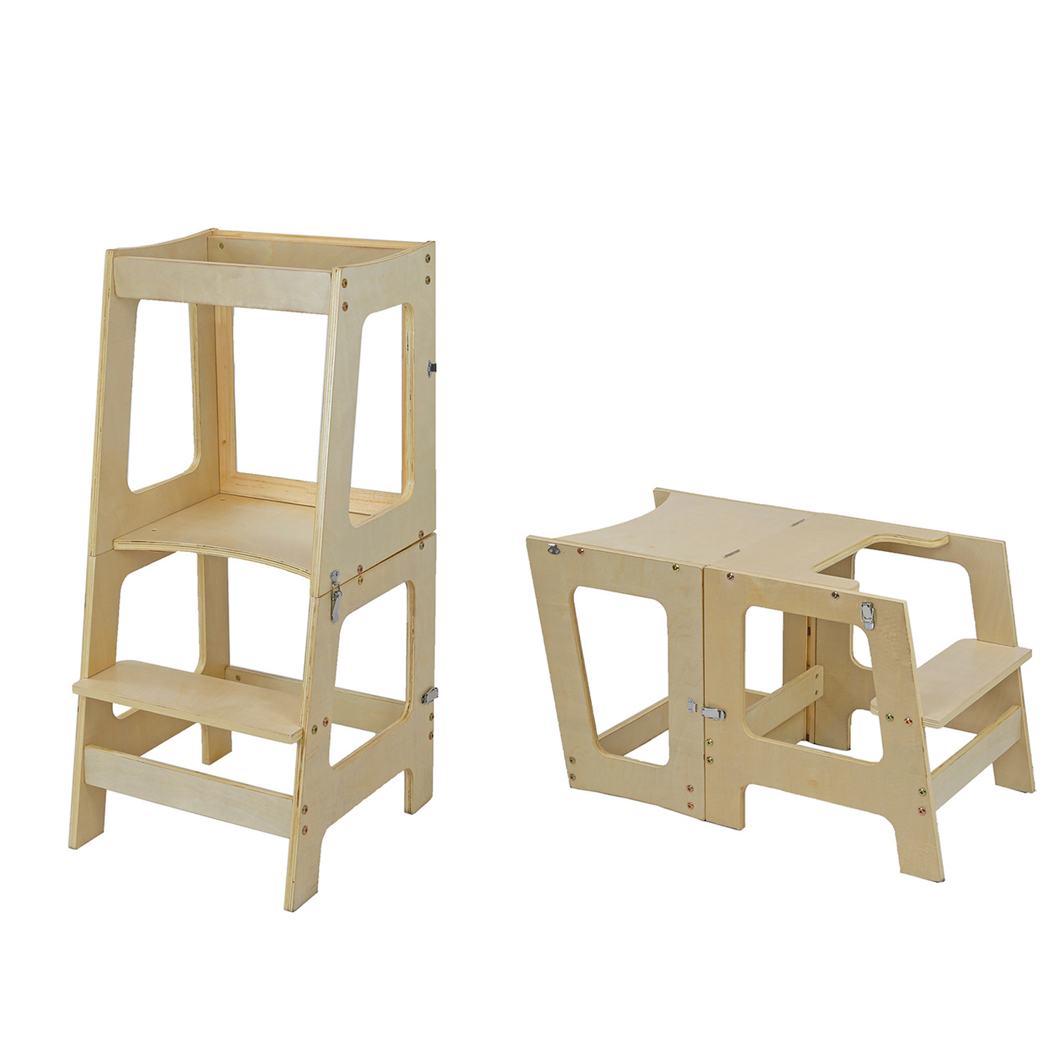 2 In 1 Convertible Kids Kitchen Step Stool With Magnetic Activity Board Toddler Ebay
