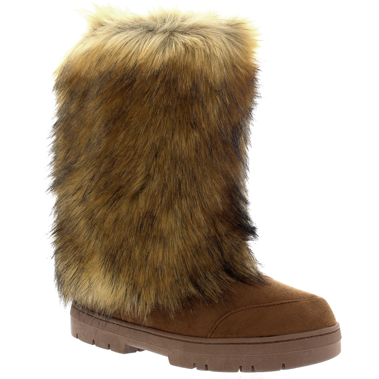 Womens Tall Rabbit Fur Covered Snow Rain Waterproof Eskimo