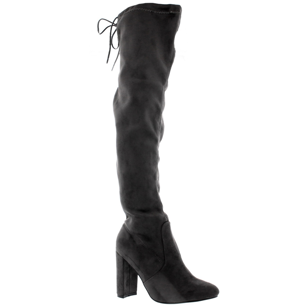 Wide High Riding Heel Womens Fit Stretch Knee Long Over The Block SRw8qCPT