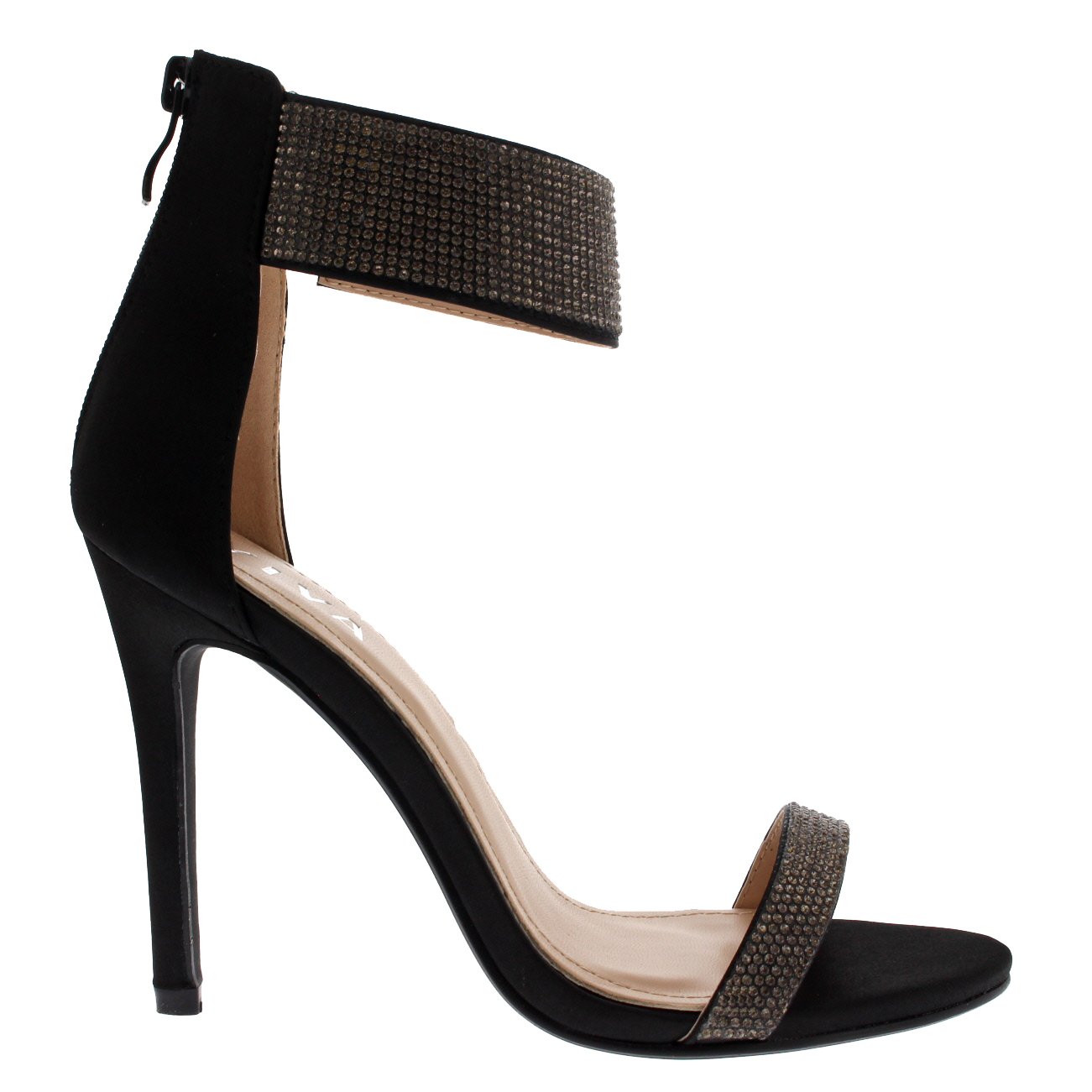 Womens Diamante Ankle Strap High Heel Party Fashion Evening Wedding Shoes UK 3-8 | eBay