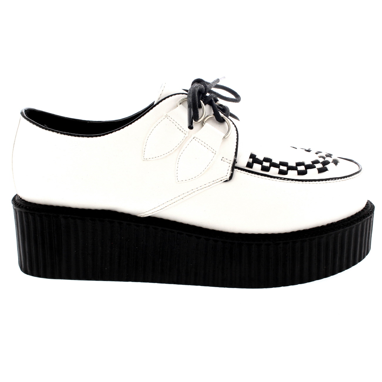 Womens Double Platform Retro Punk Festival Rock Brothel Creepers Shoes