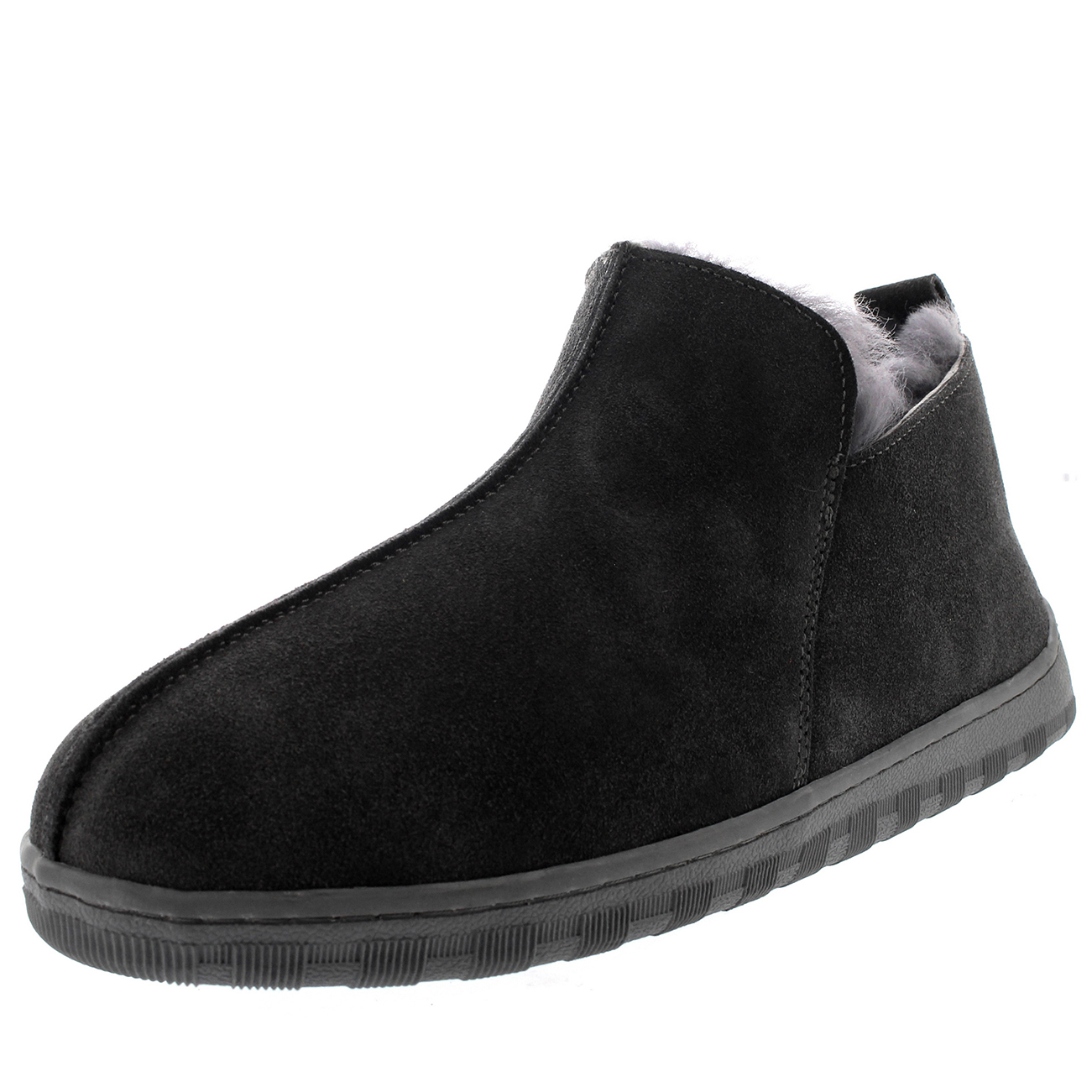 mens sheepskin slippers rubber sole