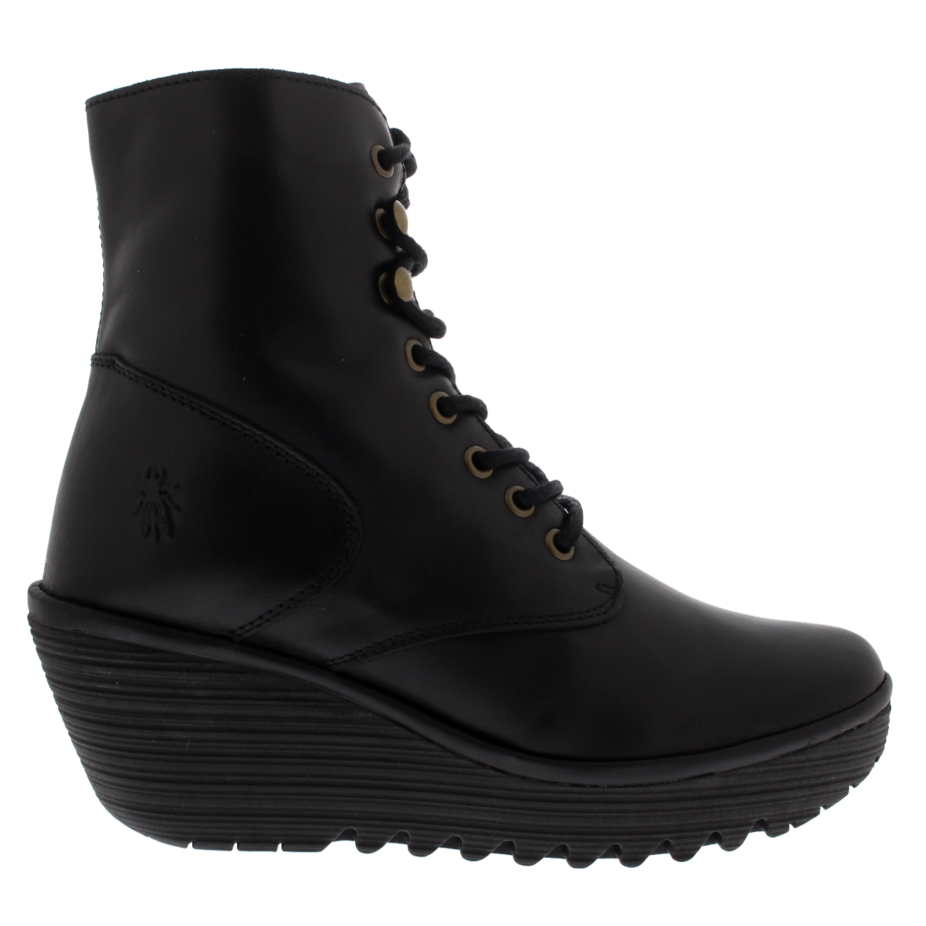 womens black lace up ankle boots uk