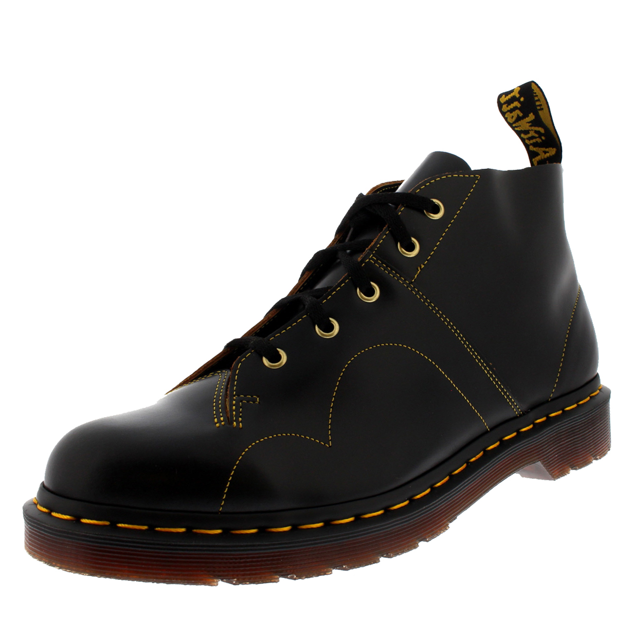 dr martens church oxblood leather flat ankle boots