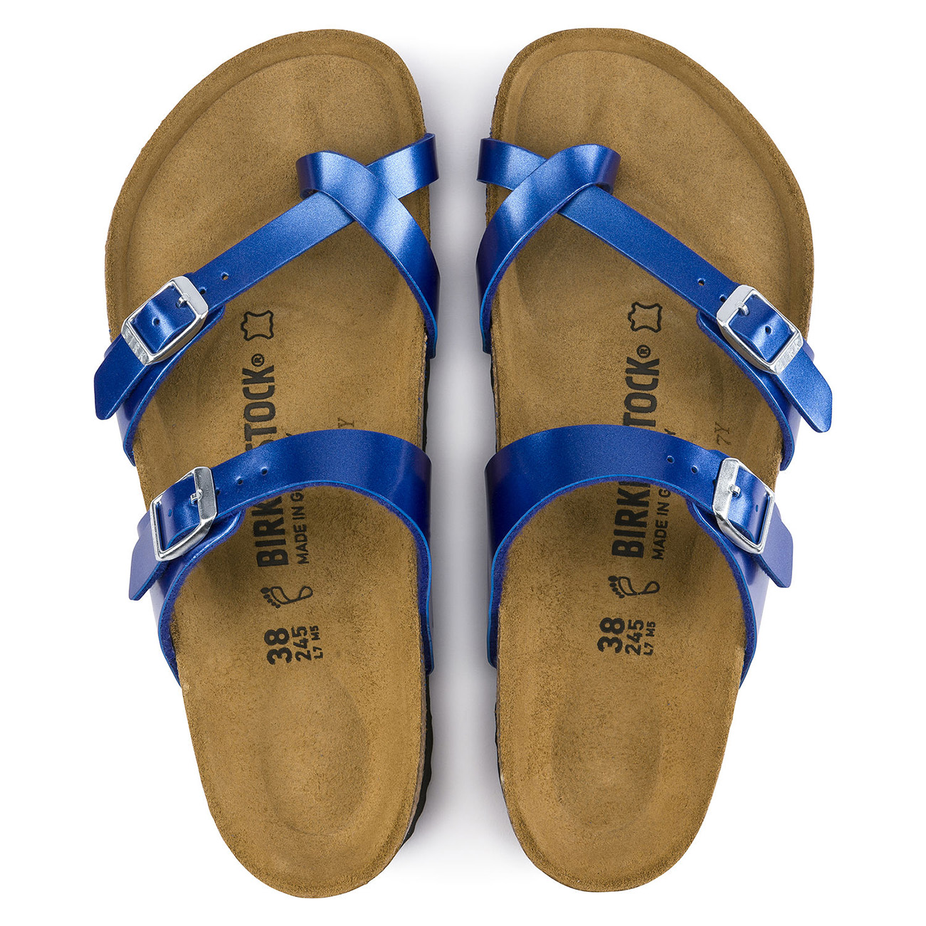 Womens Birkenstock Mayari Metallic Twin Buckle Toe Strap Summer Sandals UK 3-9 | eBay